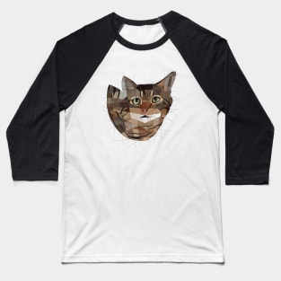 Striped Cat Baseball T-Shirt